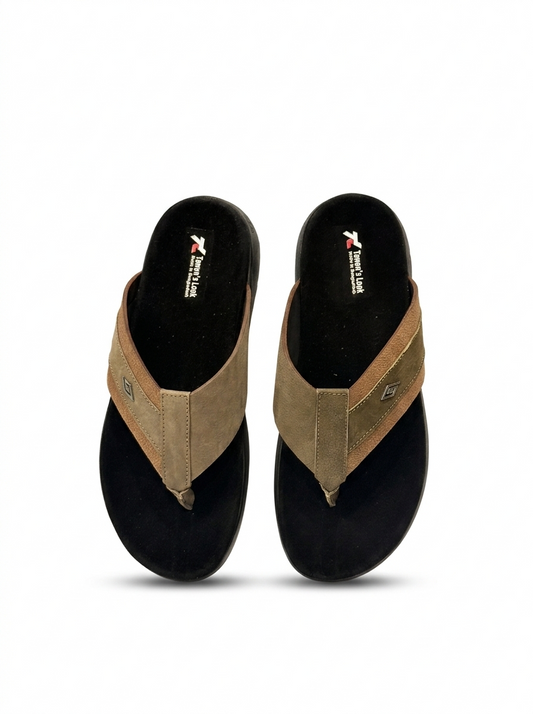 Urban Comfort Toe Post – Olive Tan Edition