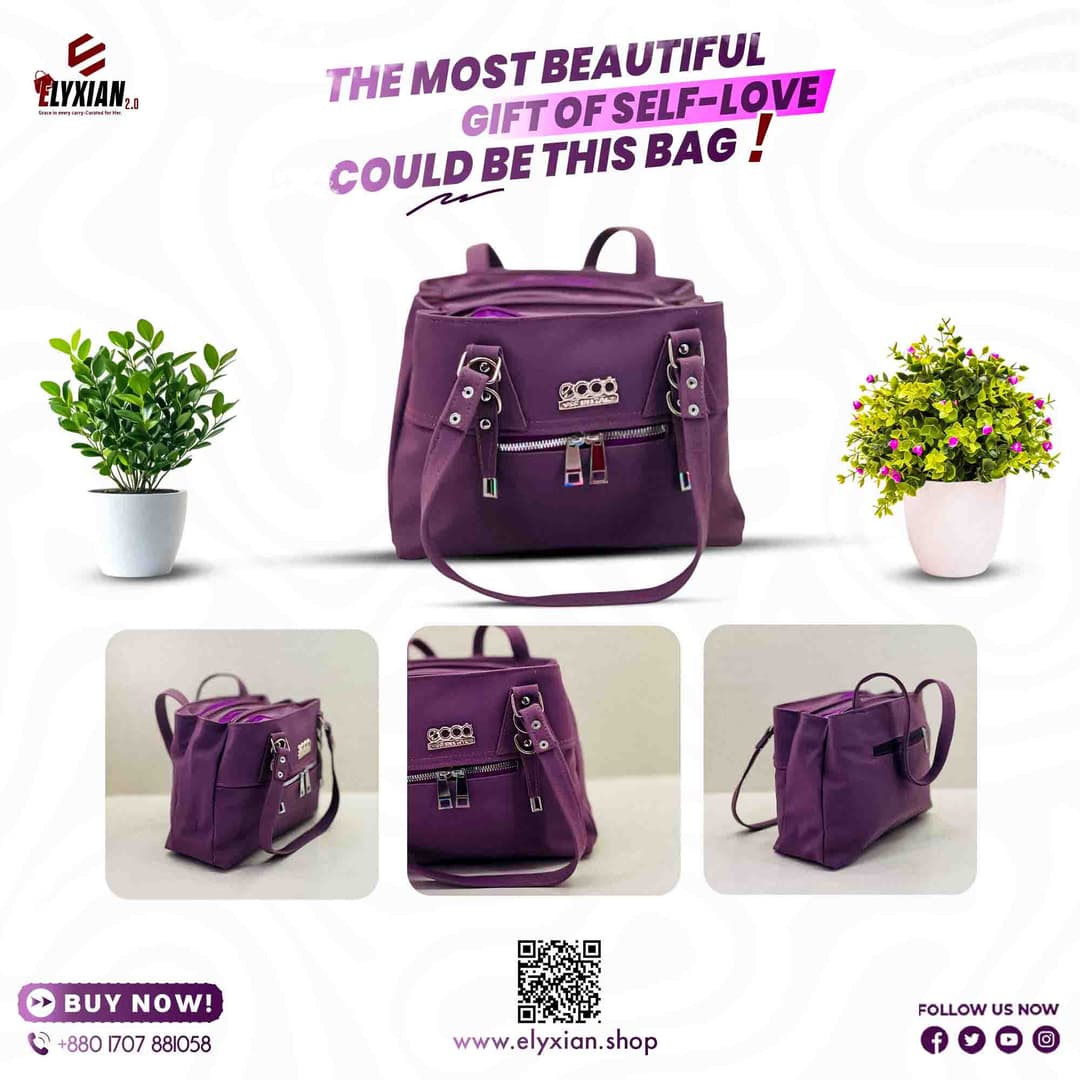 Ladies Mini Hand Bag - Purple