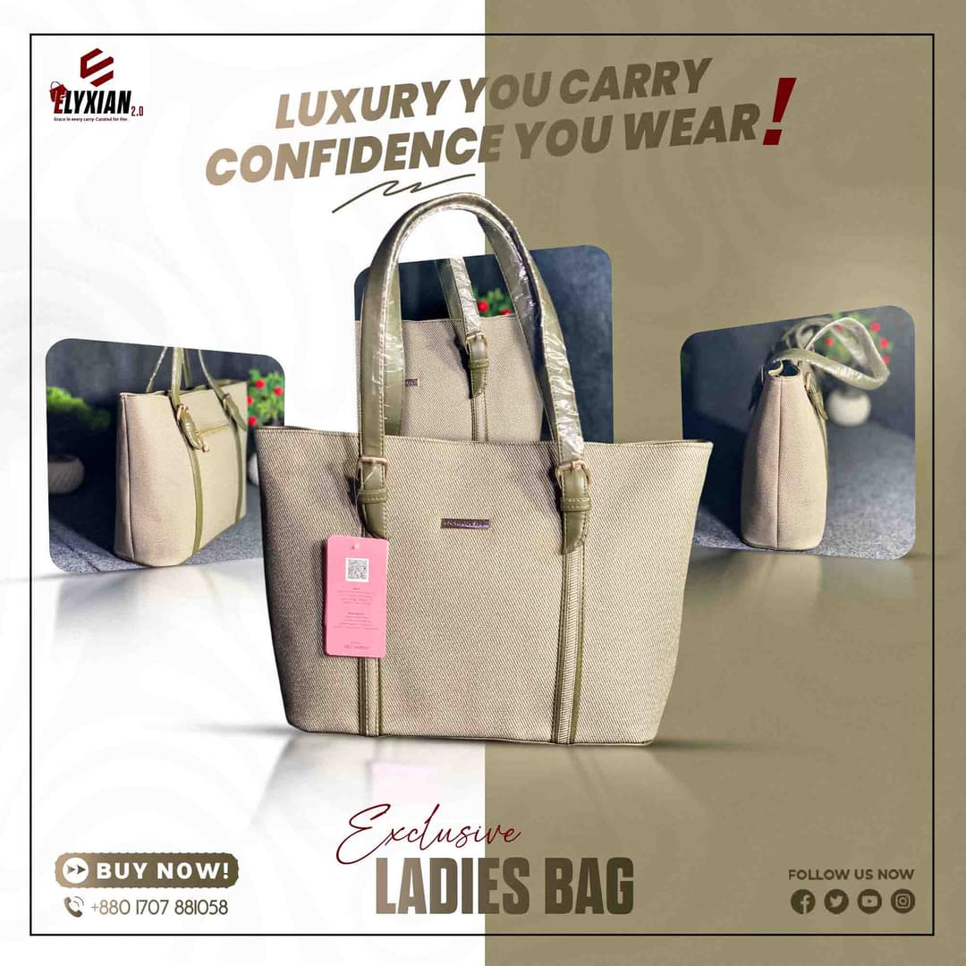 Ladies Bag - Light Brown & Olive