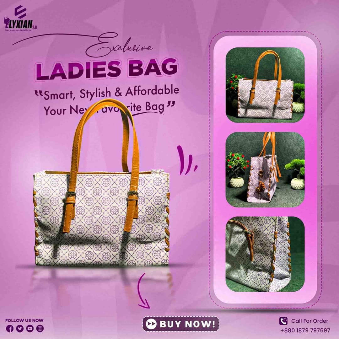 Ladies Bag - Orange & Pink