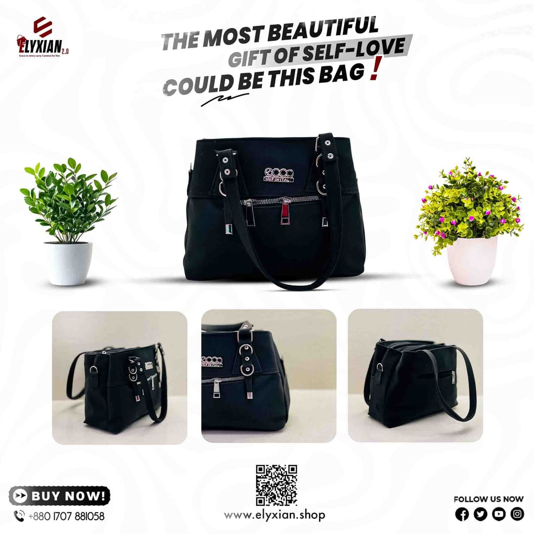 Ladies Mini Hand Bag - Black
