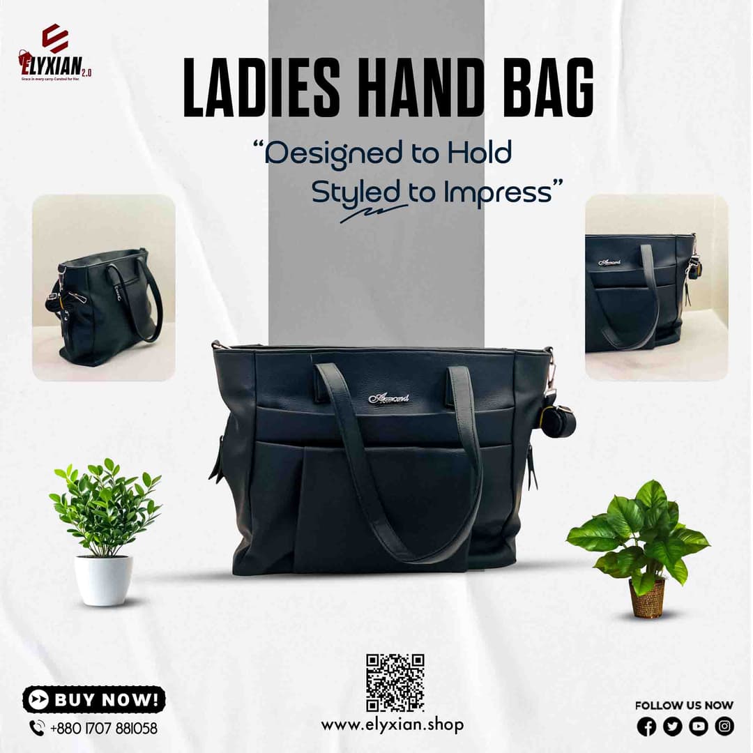 Ladies Hand Bag - Black