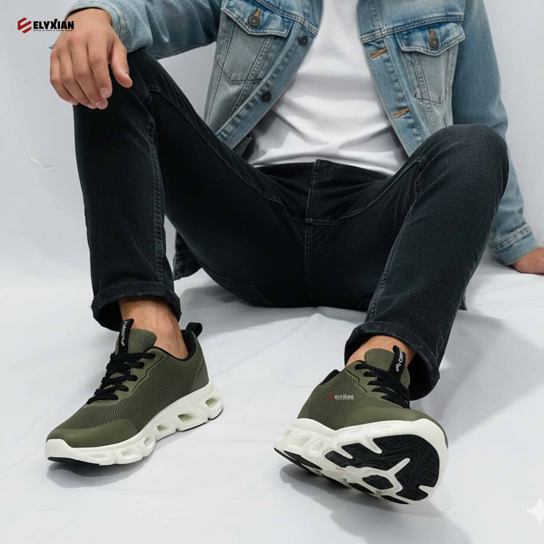 Crivit Men’s Lightweight Mesh Sneakers - Olive