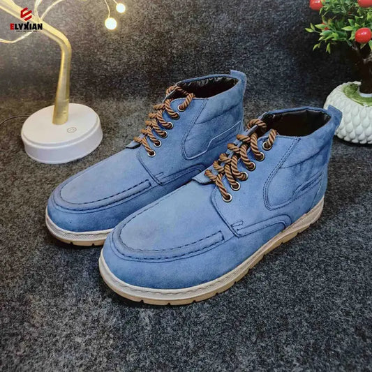 Solace Premium Leather Boot (Blue)