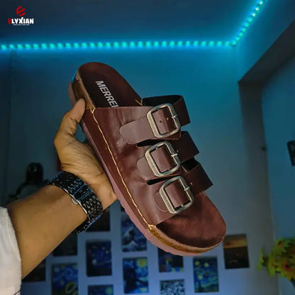 Merrel 3 Stripe Belt Sandal - Chocolate