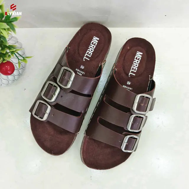 Merrel 3 Stripe Belt Sandal - Chocolate