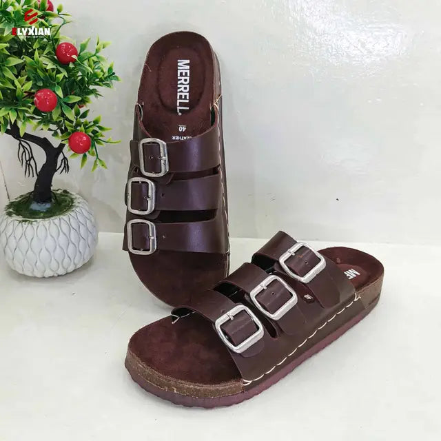 Merrel 3 Stripe Belt Sandal - Chocolate
