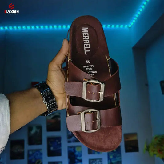 Merrel 2 Stripe Belt Sandal - Chocolate