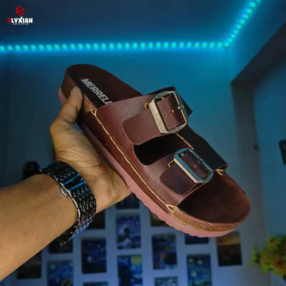 Merrel 2 Stripe Belt Sandal - Chocolate