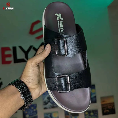 Arizona Sandal - Black and chocolate