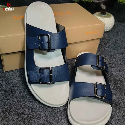 Arizona Sandal - White & Blue