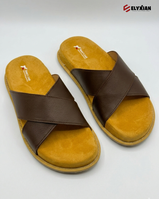 Urban Cross Luxe Slide – Brown Edition