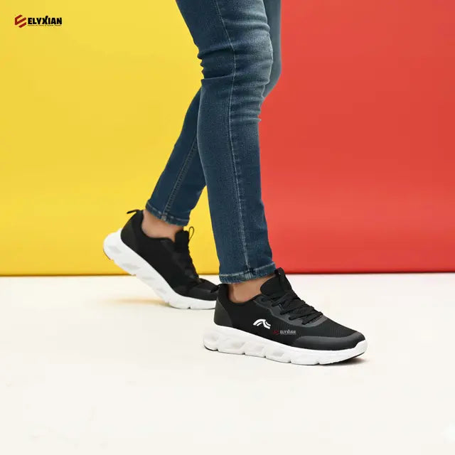 Crivit Men’s Lightweight Mesh Sneakers - Black