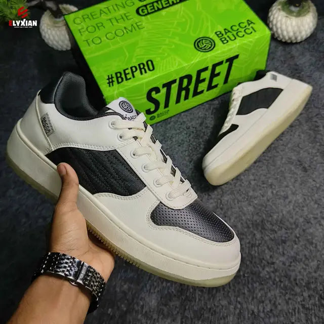 Bacca Bucci Cosmic Dream 🪐 Sneakers – Low-Top Space (Black & White)