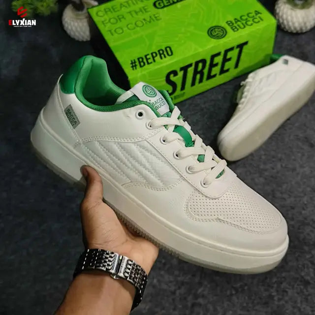 Bacca Bucci Cosmic Dream 🪐 Sneakers – Low-Top Space (White & Green)