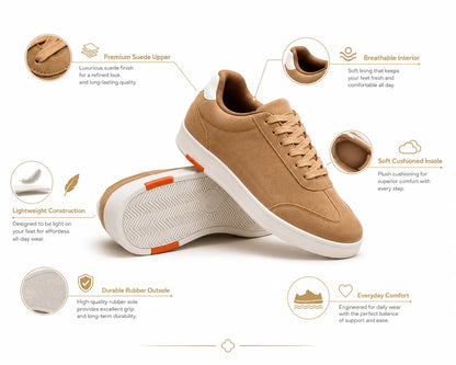 Esmara Beige Suede Court Sneaker
