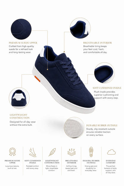 Esmara Navy Suede Court Sneaker