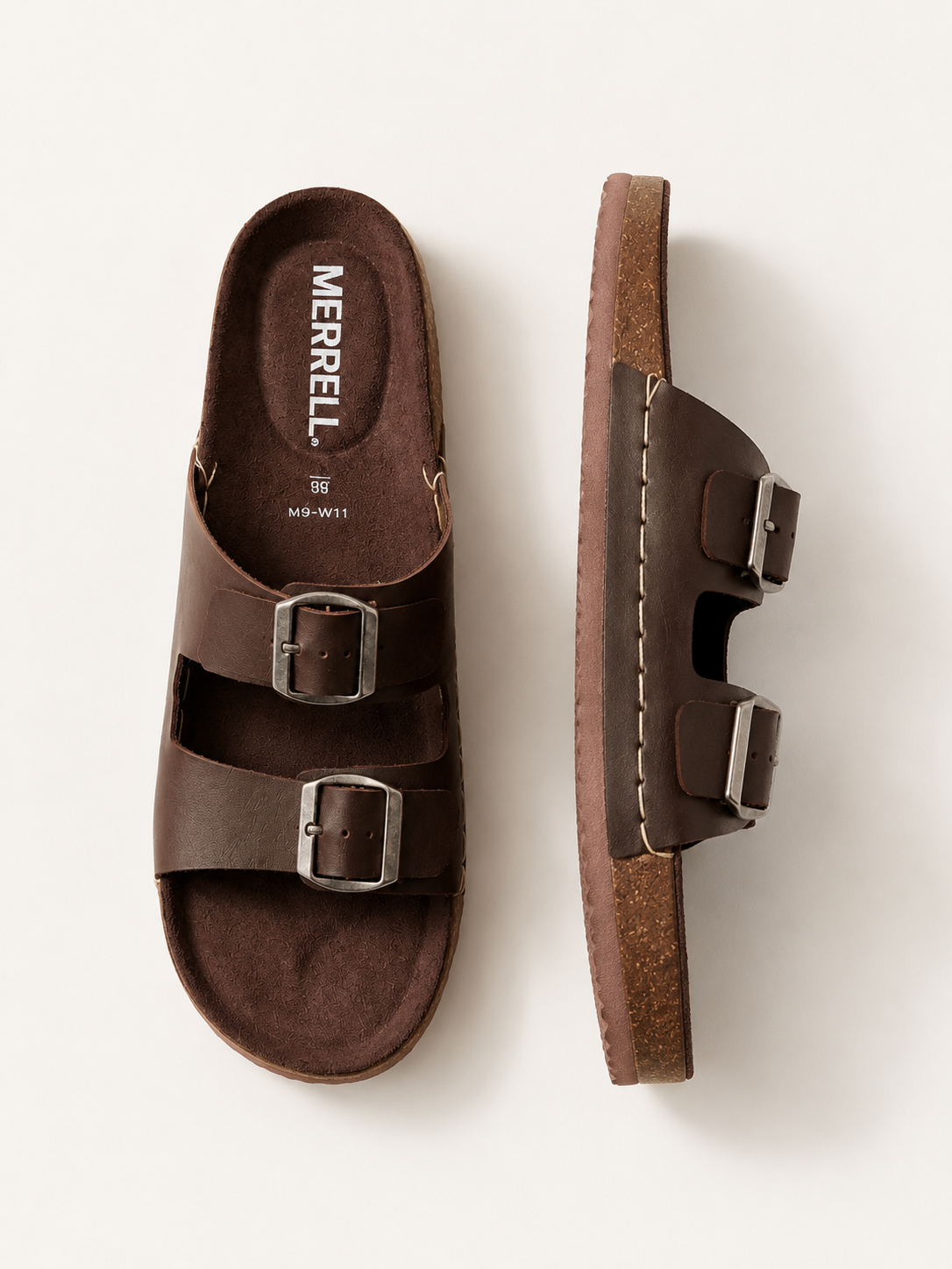 Merrel 2 Stripe Belt Sandal - Chocolate