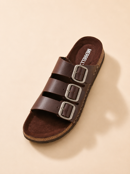Merrel 3 Stripe Belt Sandal - Chocolate