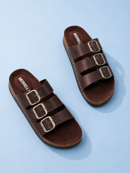 Merrel 3 Stripe Belt Sandal - Chocolate