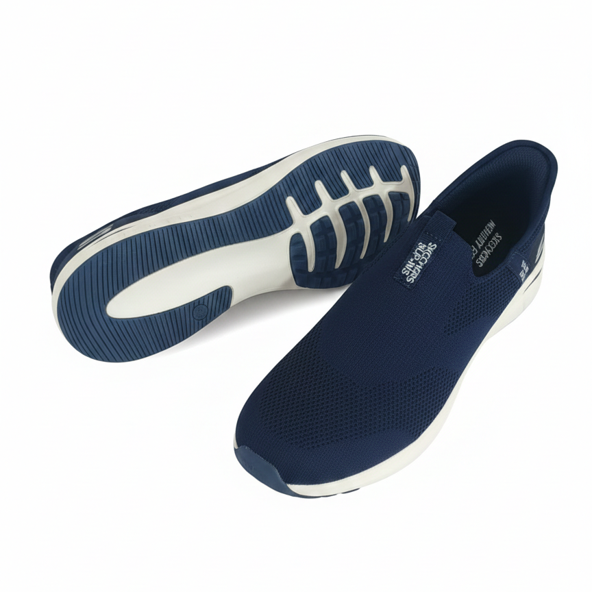 Skechers GoWalk Active Pro Slip-On Sneakers – Lightweight Breathable Comfort (Midnight Navy Edition)