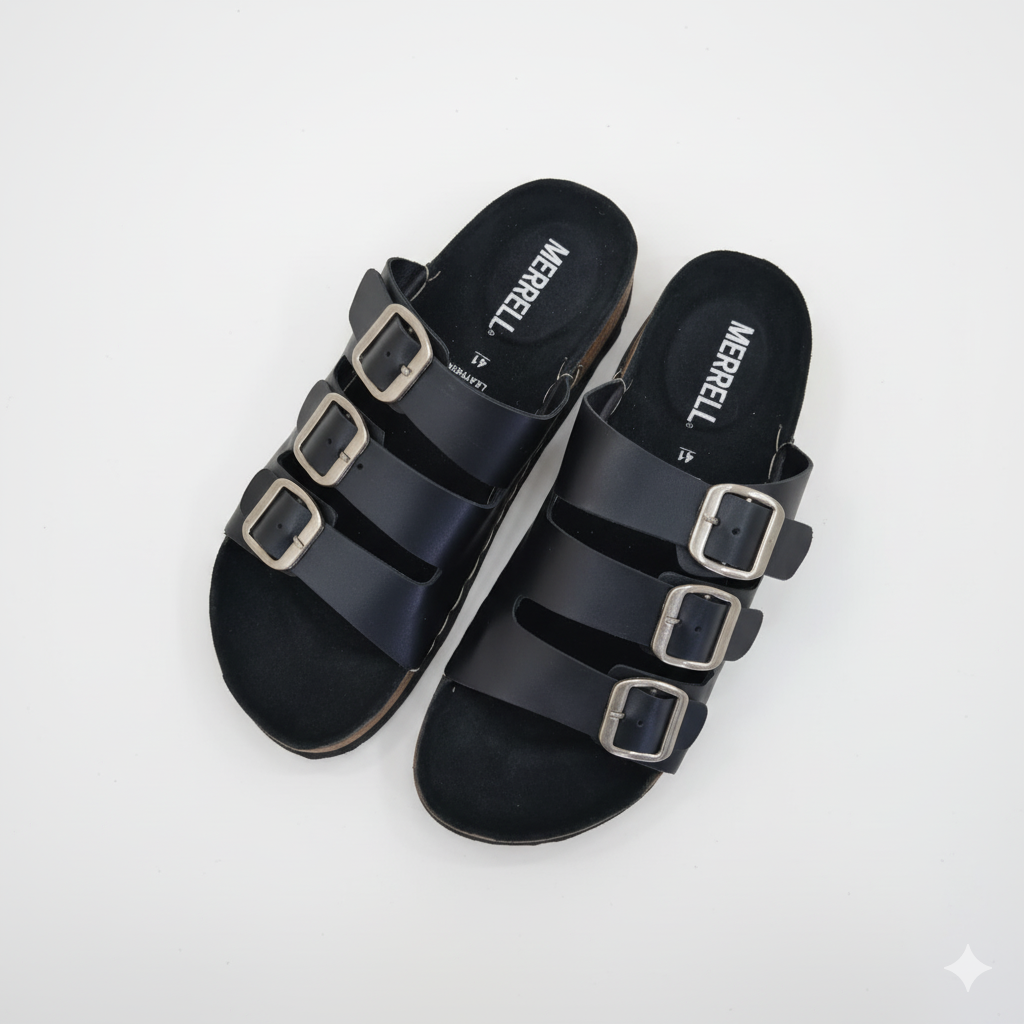 Merrell 3 Stripe Belt Sandal - Black