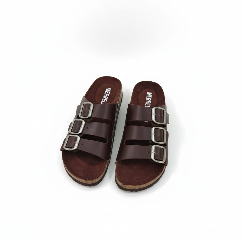 Merrel 3 Stripe Belt Sandal - Chocolate