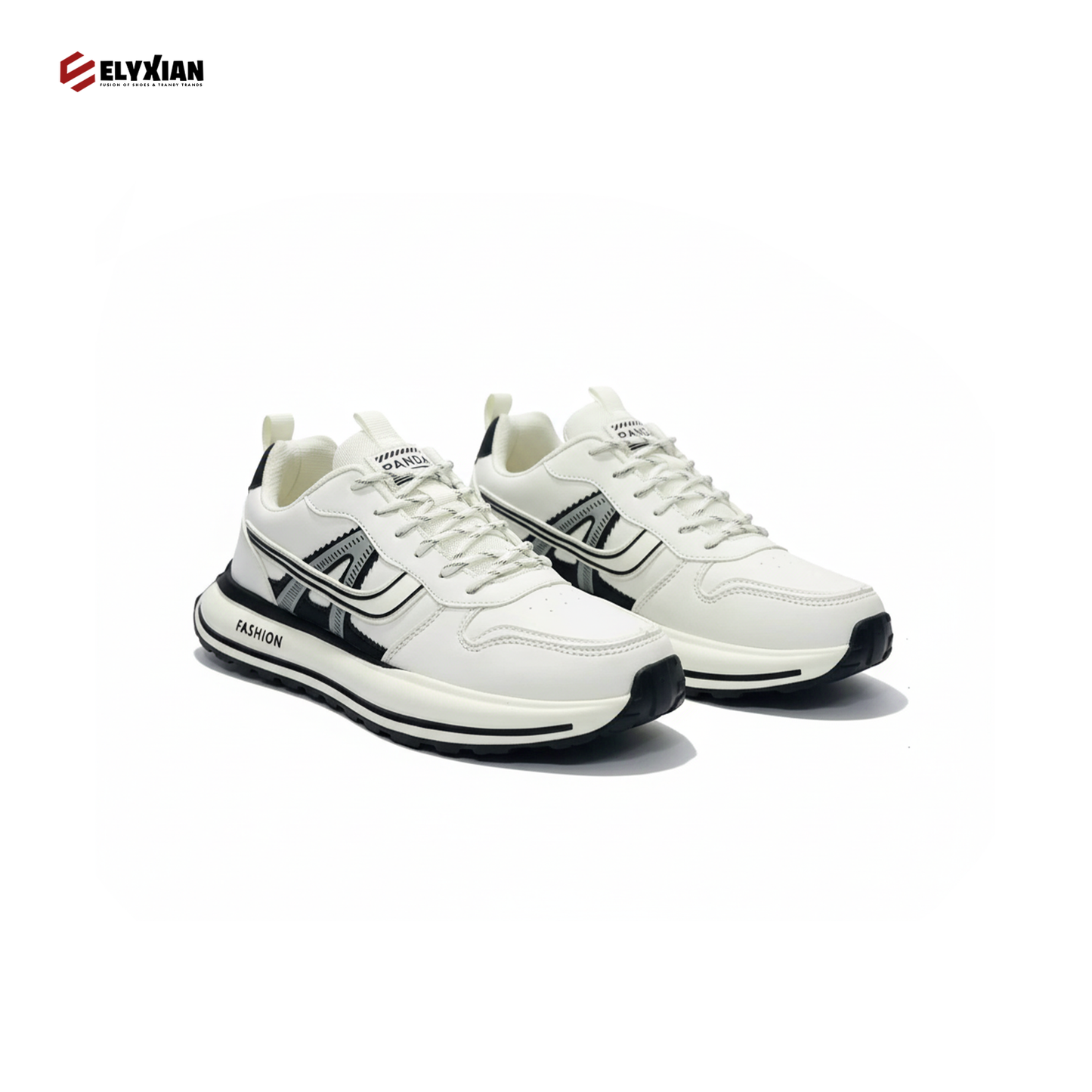 Panda Fashion Sneaker - White & Black