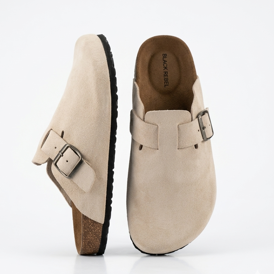 UrbanBuck Comfort Clog – Sand Beige