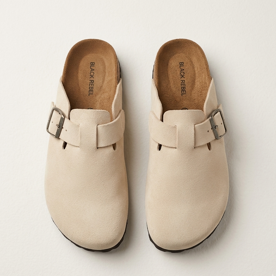UrbanBuck Comfort Clog – Sand Beige